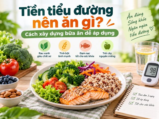 Tiền tiểu đường nên ăn gì với rau xanh, đạm nạc và tinh bột phù hợp