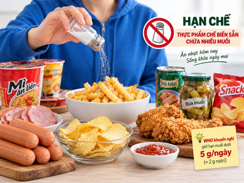 Tiểu đường type 2 kiêng gì? Cách chọn món không làm tăng đường huyết Tiểu đường type 2 kiêng gì với thực phẩm nhiều muối