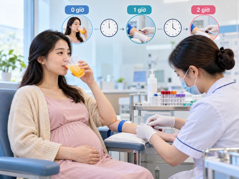 Chỉ số đường huyết thai kỳ bao nhiêu là bình thường? Mốc xét nghiệm 75 g Nghiệm pháp dung nạp glucose 75 g trong thai kỳ