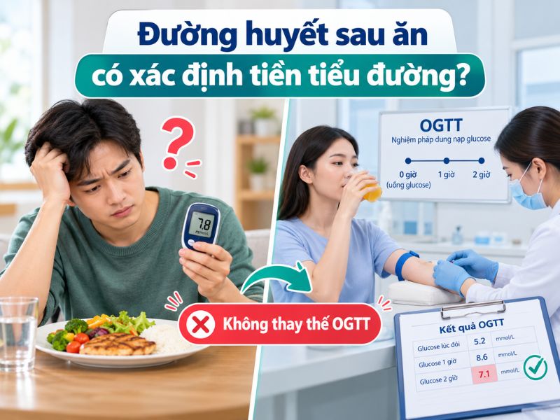 Đường huyết sau ăn có xác định tiền tiểu đường không
