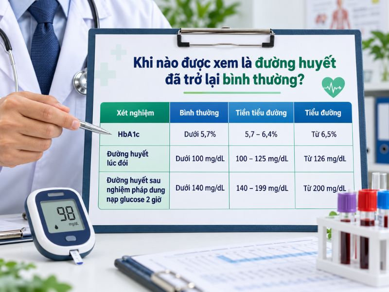 Khi nào đường huyết tiền tiểu đường trở lại bình thường