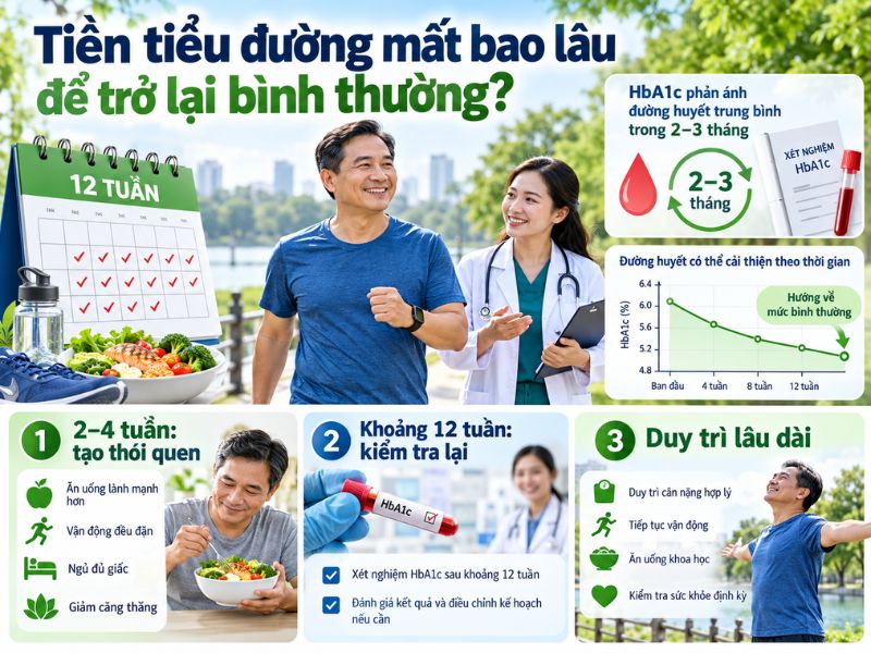 Tiền tiểu đường mất bao lâu để trở lại bình thường