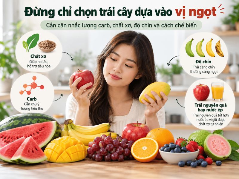 Cách chọn trái cây cho người tiểu đường type 2 không chỉ dựa vào vị ngọt