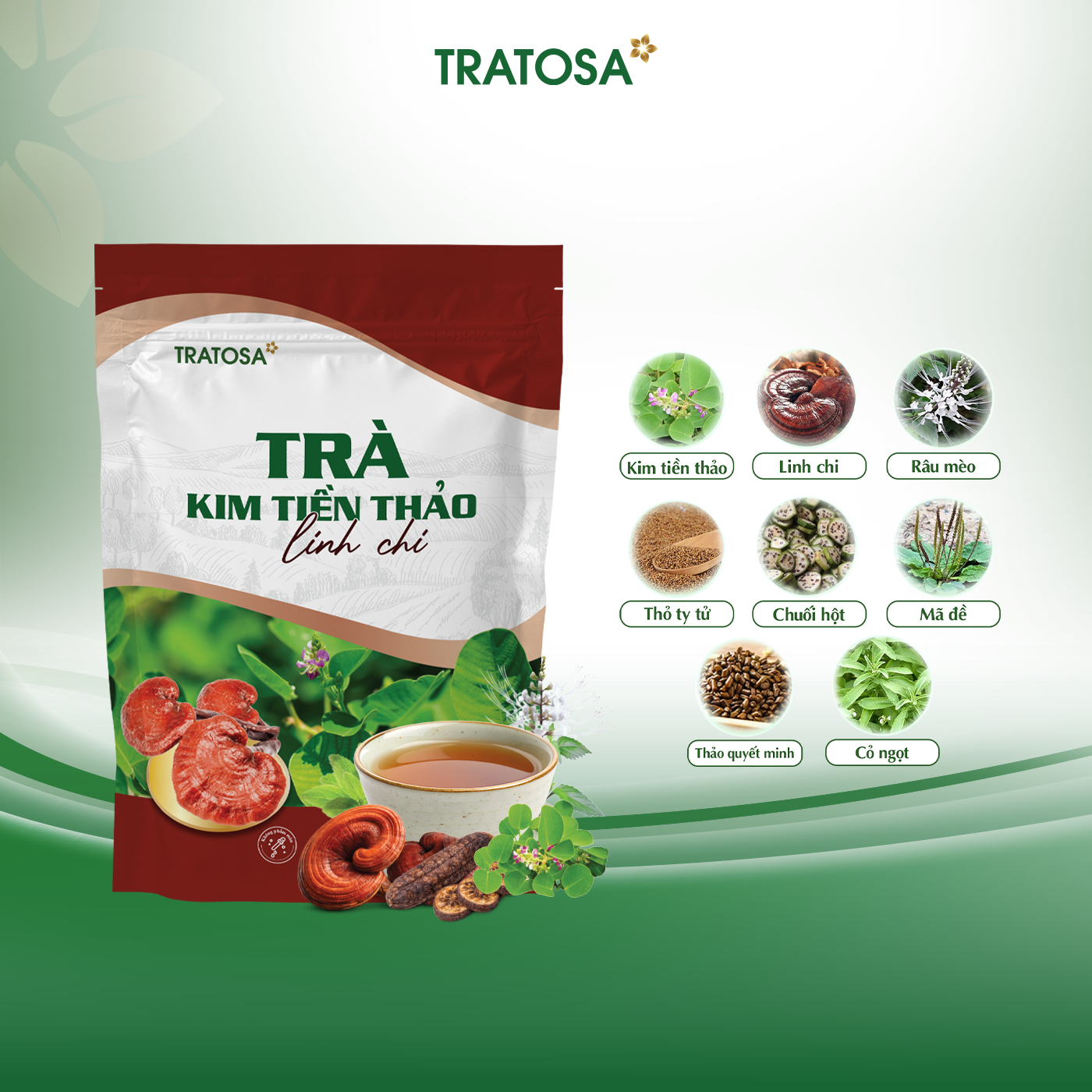 Trà Kim Tiền Thảo Linh Chi (túi) Trà Kim Tiền Thảo Linh Chi
